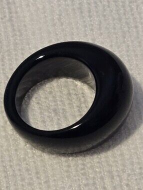 Vintage Natural Black onyx band Ring size 10